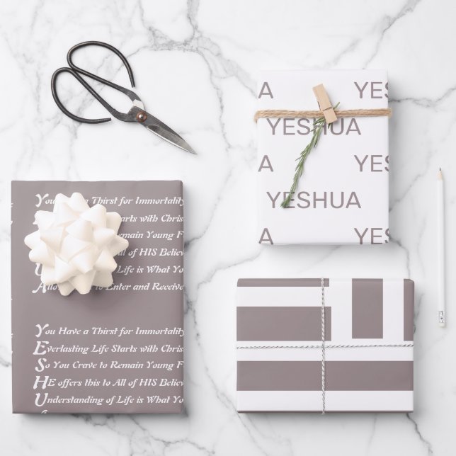 Yeshua Poem Christian Wrapping Paper Sheet (Front)