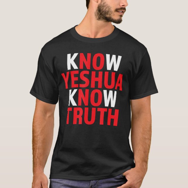 Yeshua Shirt Christian Faith Hebrew Name for Jesus (Front)