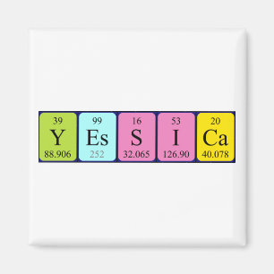 Yessica periodic table name magnet