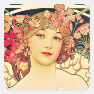 Yesteryear's Beauty Square Sticker