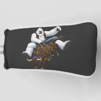 Yeti Bull Rider Santa Western Rodeo Christmas Golf Head Cover