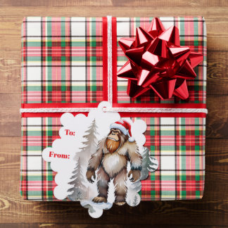 Yeti Christmas, Bigfoot, Sasquatch Christmas Ornament Card