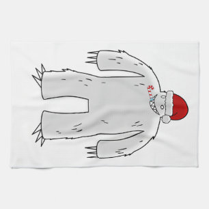 Yeti Claus Kitchen Towel