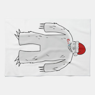 Yeti Claus Kitchen Towel