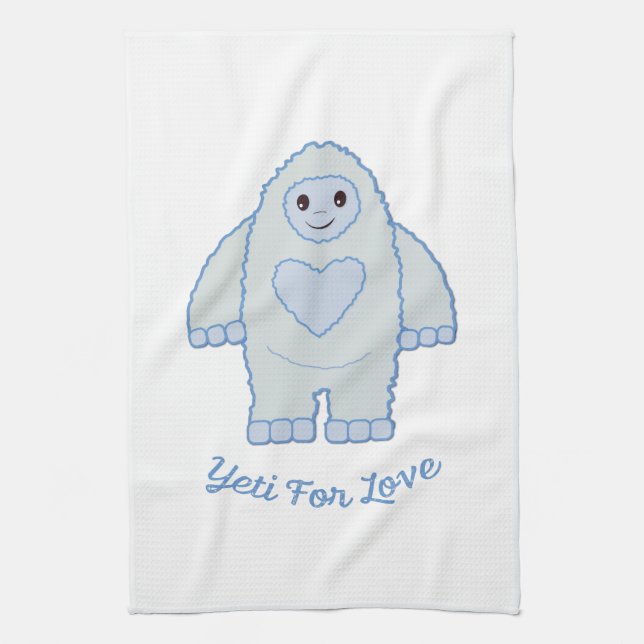 Yeti for Love Kitchen Towel (Vertical)