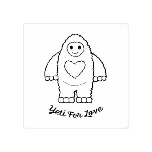 Yeti for Love Rubber Stamp
