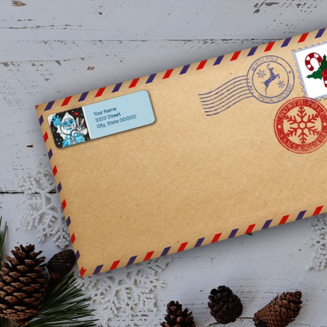 Yeti Holiday Hugs (Holiday Hugs Yeti Address Labels! Personalize Your Own!)