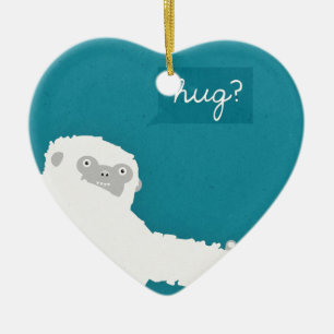 Yeti Hug Ceramic Ornament