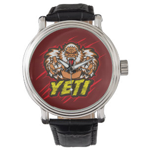 Yeti Men's Vintage Black Leather Strap Watch