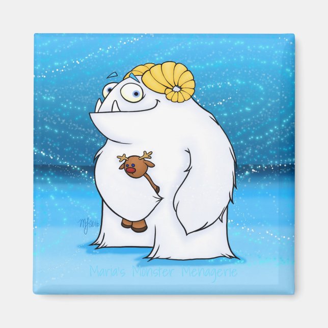 Yeti (Noël), aimant (Devant)