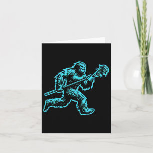 Yeti Sasquatch Lax Bigfoot Lacrosse Vintage Vibe  Card