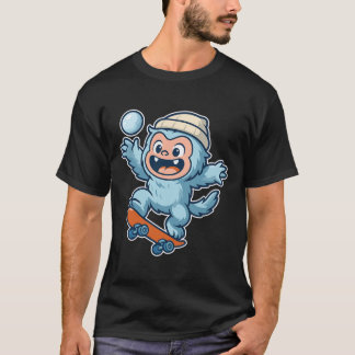 Yeti Snowll Skateboard Fun T-Shirt