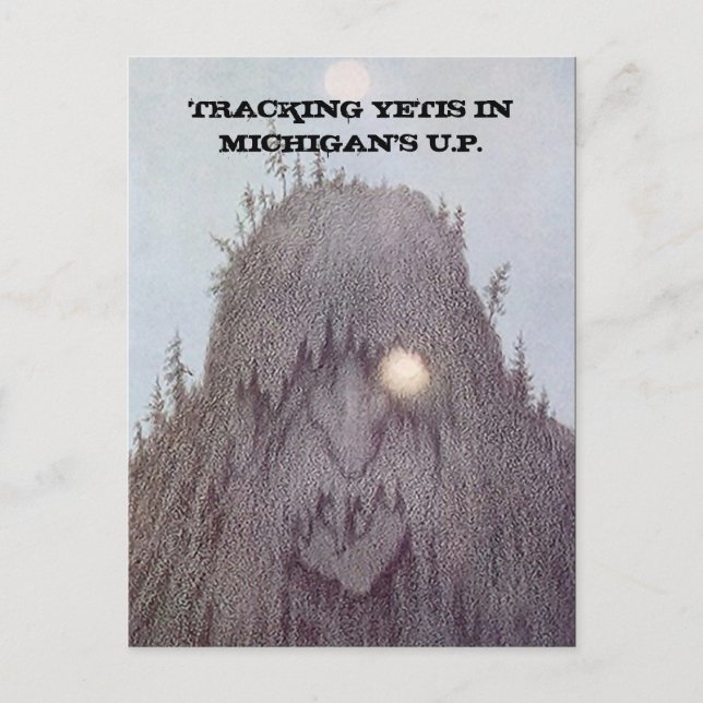 YETI TRACKING YETIS TERRAIN POSTCARD EZ2CUSTOMIZE! (Front)