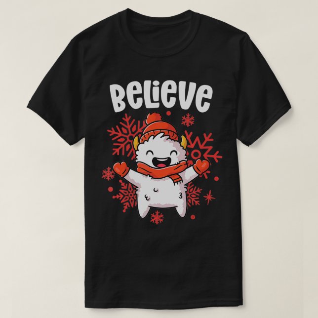 Yeti Tshirts Pour Hommes Femmes Croient Yeti Pjs C (Design devant)