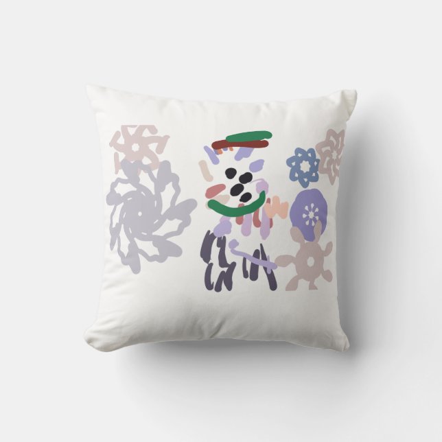 Yeti winter fun throw pillow (Front)