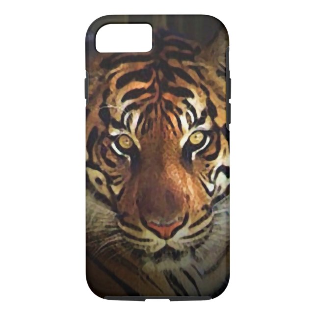 Yeux de Tiger Tough iPhone 7 Coque (Dos)