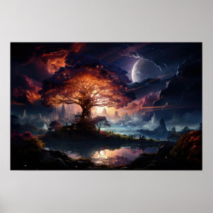 Yggdrasil At Worlds End Poster