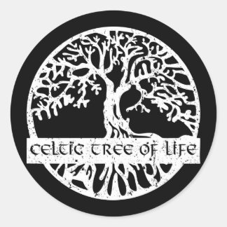Yggdrasil Celtic Tree Of Life Illustration Classic Round Sticker