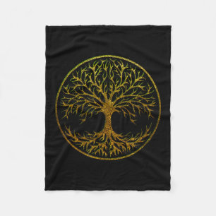 Yggdrasil, Celtic Tree Of Life, Norse Mythology Fleece Blanket