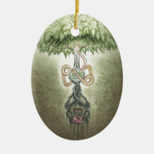 Yggdrasil Ceramic Ornament (Front)