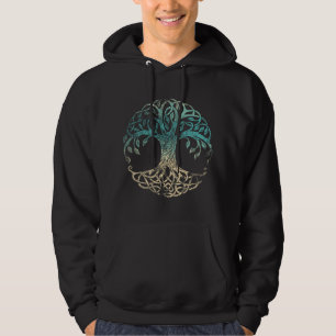 Yggdrasil Tree Of Life, Norse Viking Symbol Worn C Hoodie
