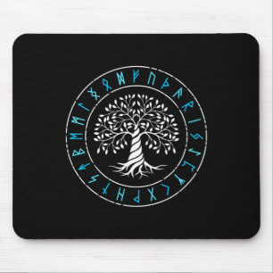 Yggdrasil Tree Of Life Viking Runes Norse Mytholog Mouse Pad