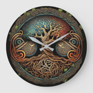Yggdrasil Viking Tree of Life Large Clock