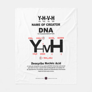 YHVH-DNA Chemical Bond Fleece Blanket