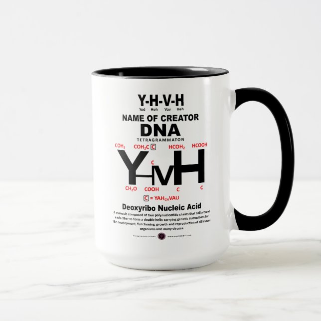 YHVH-DNA Chemical Bond Mug (Right)