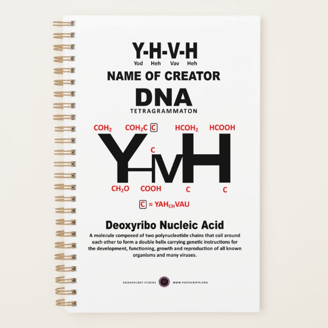 YHVH-DNA Chemical Bond Planner (Front)