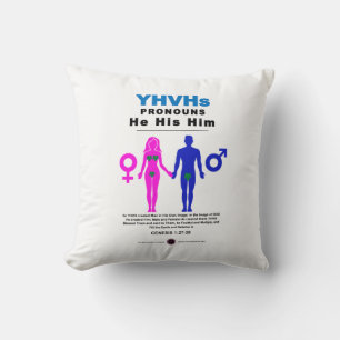 YHVH's Pronouns Throw Pillow