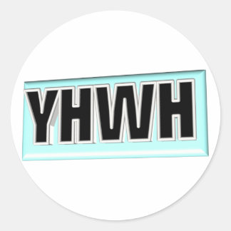YHWH Cadre 3D Classic Round Sticker