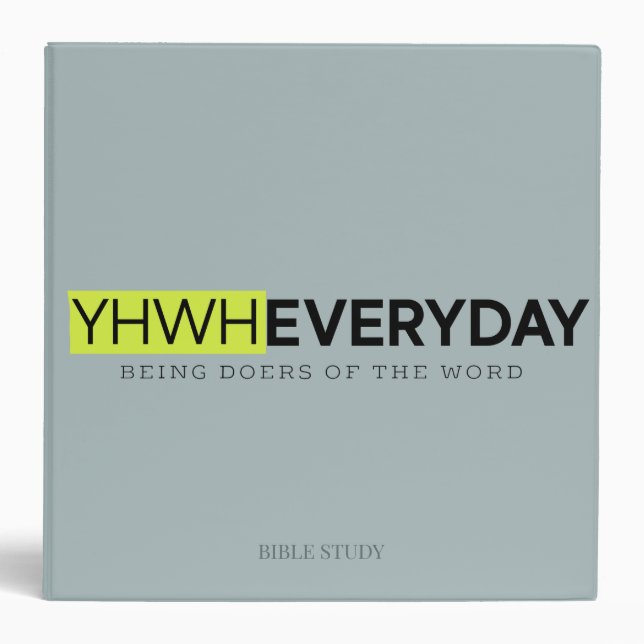 YHWH CHAQUE JOUR Classeur d'étude de la Bible (Devant)