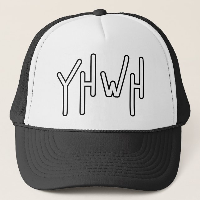 YHWH Divine Faith-Based For Devoted Believers Trucker Hat (Front)