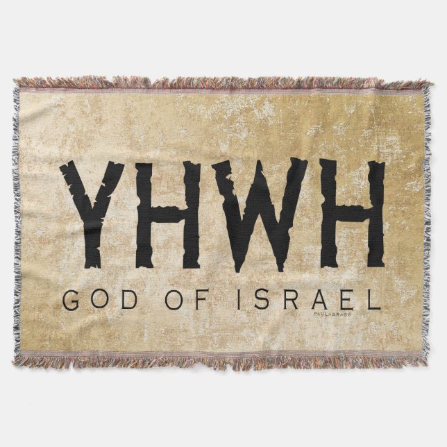 YHWH (Jehovah) Throw Blanket (Front)