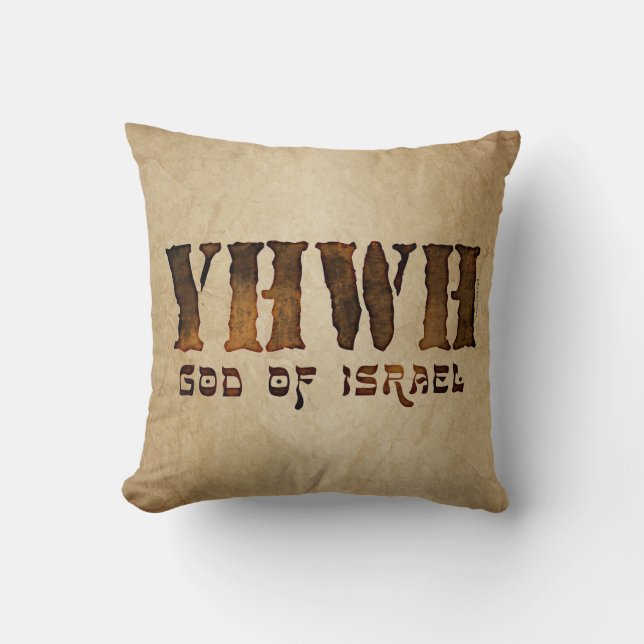 YHWH Jehovah Throw Pillow (Front)