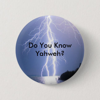 YHWH Lightning 2 Inch Round Button
