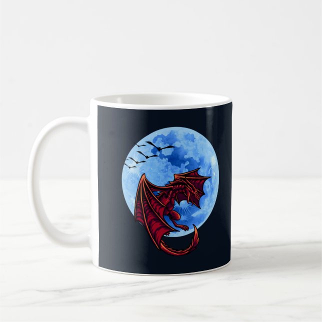 Yi Qi Dragon Serpent Cryptid Creature Coffee Mug (Left)