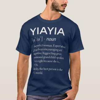 Yiayia Definition Grandma Funny Grandmother T-Shirt