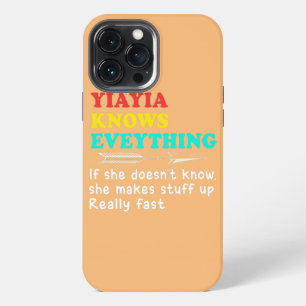 Yiayia Knows Everything Best Yiayia Mother's Day  iPhone 13 Pro Max Case