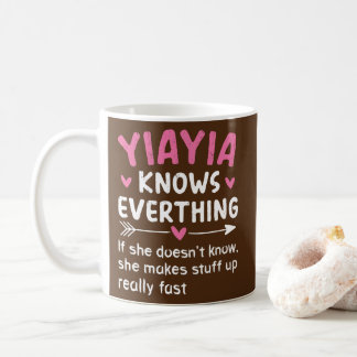 YiaYia Knows Everything Vintage Mother's Day Coffee Mug