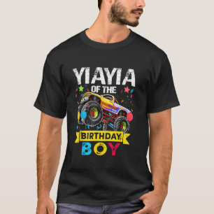 Yiayia of the Birthday Boy Monster Truck Birthday T-Shirt