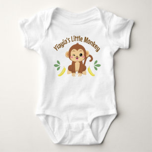 Yiayia's Little Monkey Baby Bodysuit