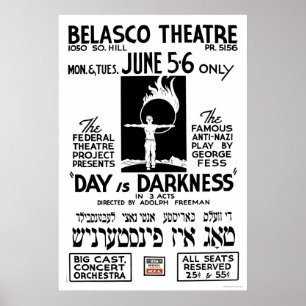 Yiddish Anti- Play 1939 WPA Poster