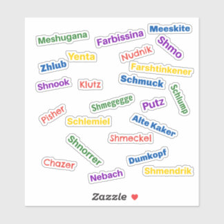 Yiddish Insults Sticker