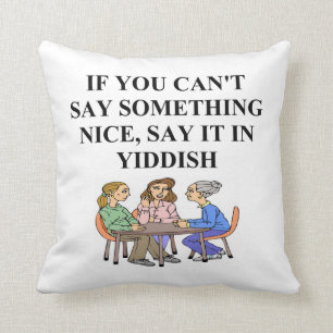 yiddish joke throw pillow