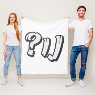 Yiddish "NU?" - The Perfect Jewish Expression  Fleece Blanket