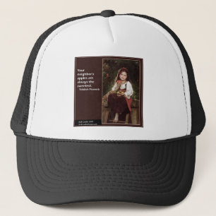 Yiddish Saying Regarding Apples & Graphic Trucker Hat