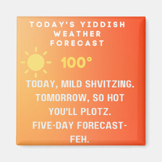 Yiddish Weather Forecast  Magnet