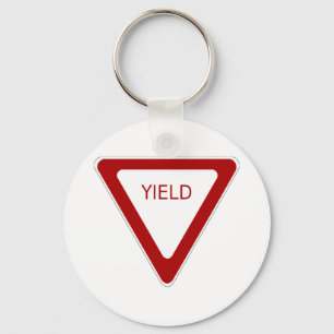 Yield Sign Keychain